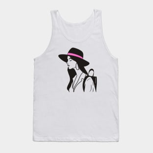 Stylish Travel Girl Tank Top